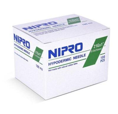 Βελόνες μιας χρήσης Nipro 21G X 1 1/2″ – 100 TMX