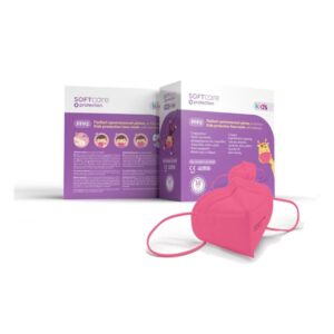 Παιδικές προστατευτικές με λάστιχο FFP2 ροζ χρώματος - 10 τμχ