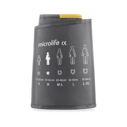Μαλακή περιχειρίδα Microlife μέσου μεγέθους (M), σχεδιασμένη για άνετη εφαρμογή και ακριβείς μετρήσεις – διαθέσιμη στο meditone.gr