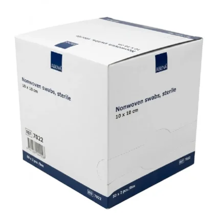 Συσκευασία ABENA αποστειρωμένων γαζών non-woven 10x10cm 4ply, 2 x 50 τεμάχια