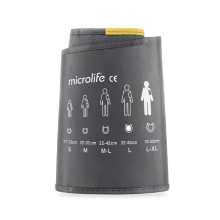 Microlife μαλακή περιχειρίδα μεγέθους L (32–42 cm) για μεσαίου ή μεγάλου βραχίονα, κατάλληλη για χρήση με αυτόματα πιεσόμετρα. Κατασκευασμένη από υποαλλεργικά, χωρίς λάτεξ υλικά, με εύκαμπτη και άνετη εφαρμογή. Διαθέτει πλενόμενη επένδυση για εύκολο καθαρισμό και δύο βύσματα συμβατά με μοντέλα 3G. Βελτιώνει την ακρίβεια της μέτρησης και ενισχύει τη διάρκεια ζωής της συσκευής. Διαθέσιμη στο meditone.gr, το εξειδικευμένο κατάστημα ιατρικών προϊόντων που στηρίζει την αξιόπιστη φροντίδα της υγείας σας.