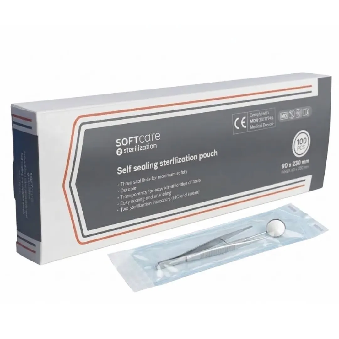 thikes-aposteirosis-soft-care-90x230mm-100tmx Συσκευασία αυτοκόλλητων θηκών αποστείρωσης Soft Care 90x230mm, 100 τεμάχια