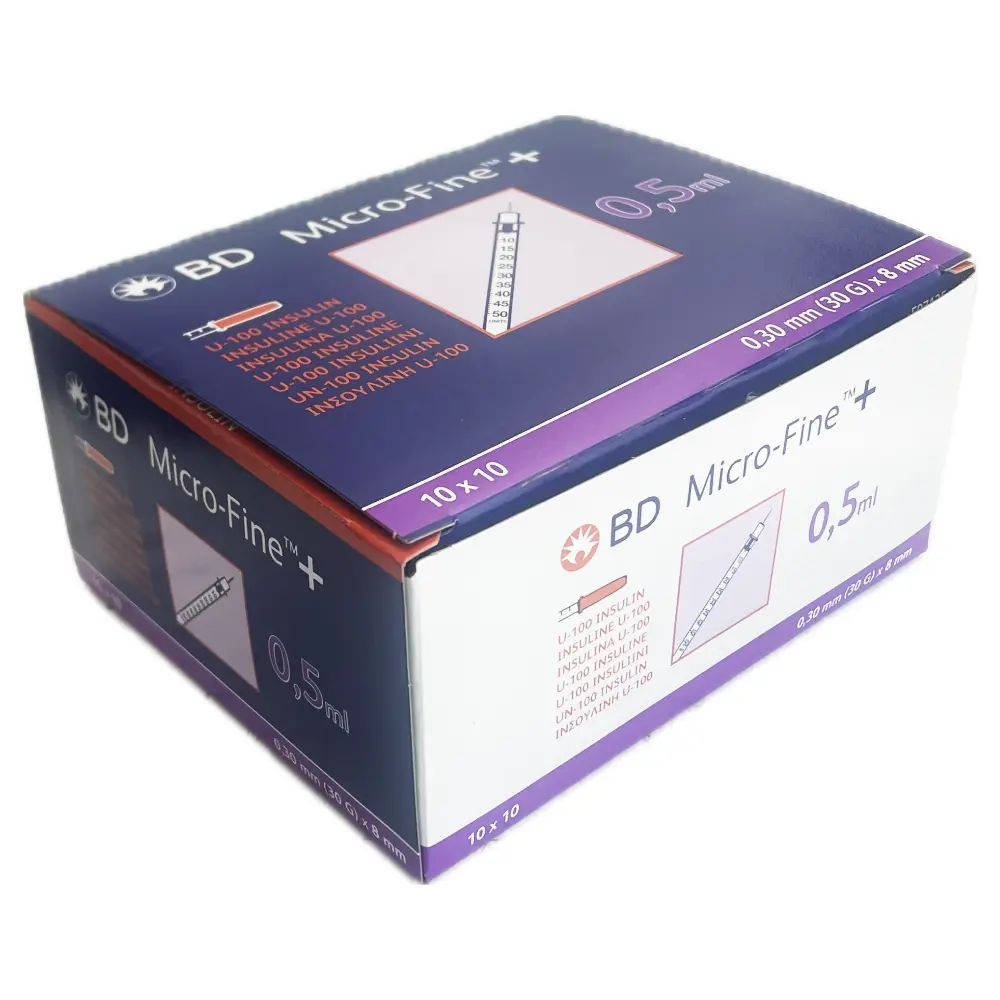 Syringes-bd-micro-fine-0-5-ml-30-g Σύριγγες ινσουλίνης BD Micro Fine 0,5ml και βελόνα 30G σε κουτί των 10 Χ 10 τεμαχίων