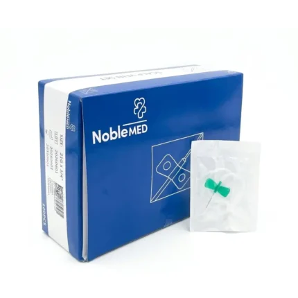 Πεταλούδες αιμοληψίας Noblemed 21G πράσινες, κουτί 100 τεμαχίων
