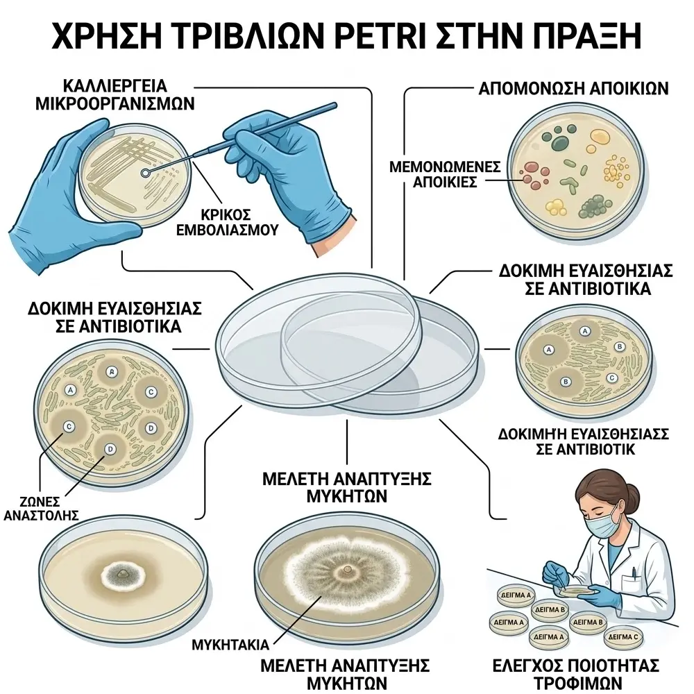 xriseis-trivliwn-petri-9-cm Χρήσεις των Τριβλίων Petri 9cm