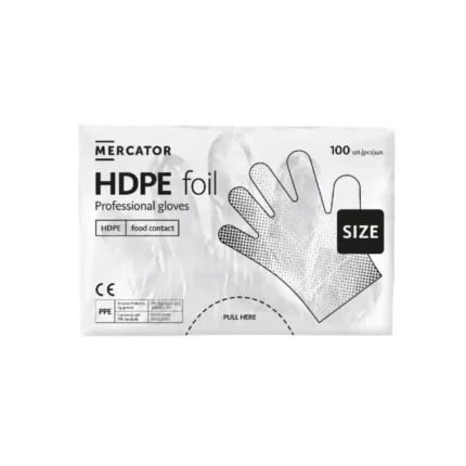 Mercator HDPE διαφανή γάντια νάυλον μίας χρήσης large για τρόφιμα 100 τεμάχια από το meditone