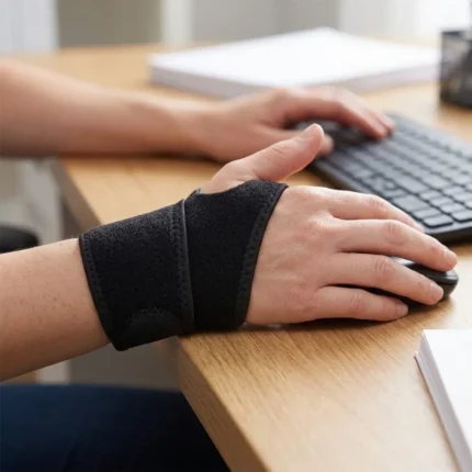Πηχεοκάρπιο από neoprene της AlfaCare σε χρήση. Είναι one size και καλύπτει την πλειονότητα των χρηστών