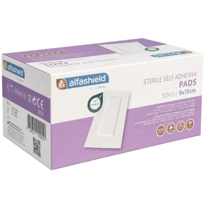 Κουτί από Alfashield | ALFA PAD Αποστειρωμένα Αυτοκόλλητα Επιθέματα 9x15cm 50τμχ