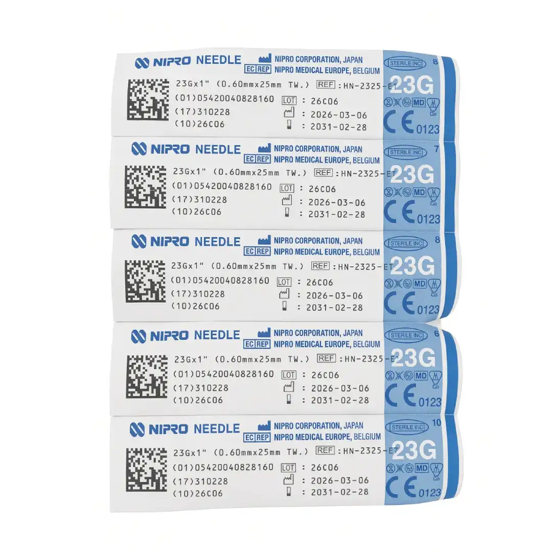 nipro-23g-needle-sterile-packaging-labels Ετικέτα αποστειρωμένης βελόνας Nipro 23G x 1" (0,60×25 mm)